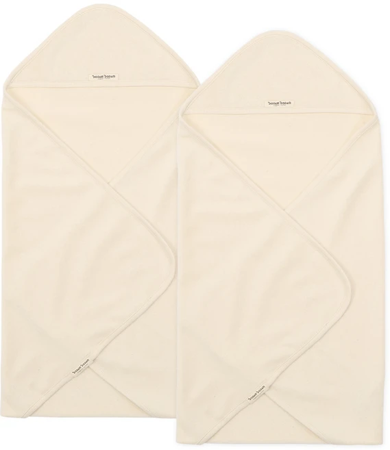 DODAMDODAM 오가닉 유아용 후드 목욕타올, 베이지, 2개 - 쿠팡