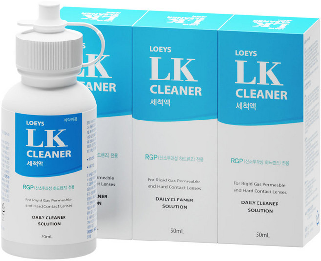 휴먼바이오 로이즈 엘케이 클리너 렌즈세정액, 3개, 50ml