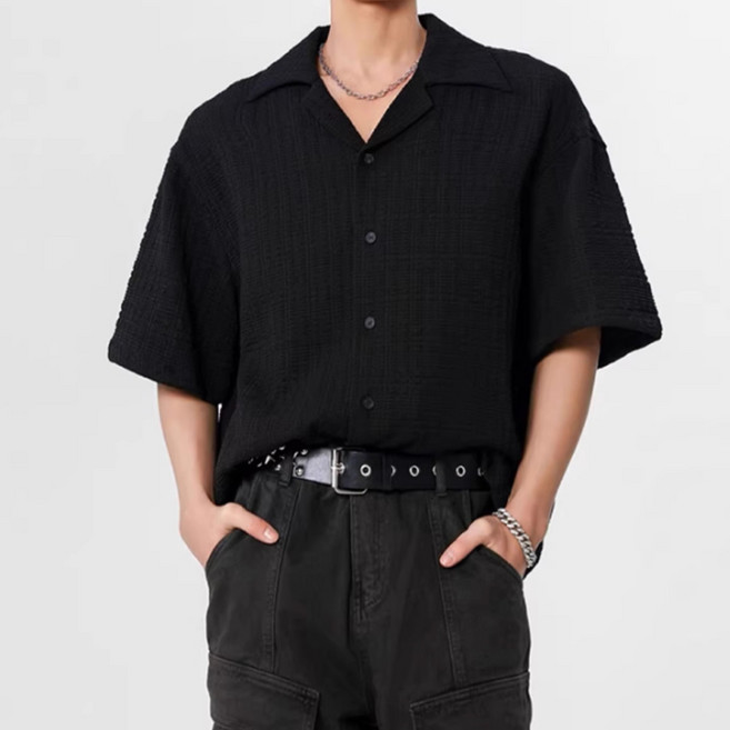 인피어스 남성용 오픈 카라 셔츠 I263-47