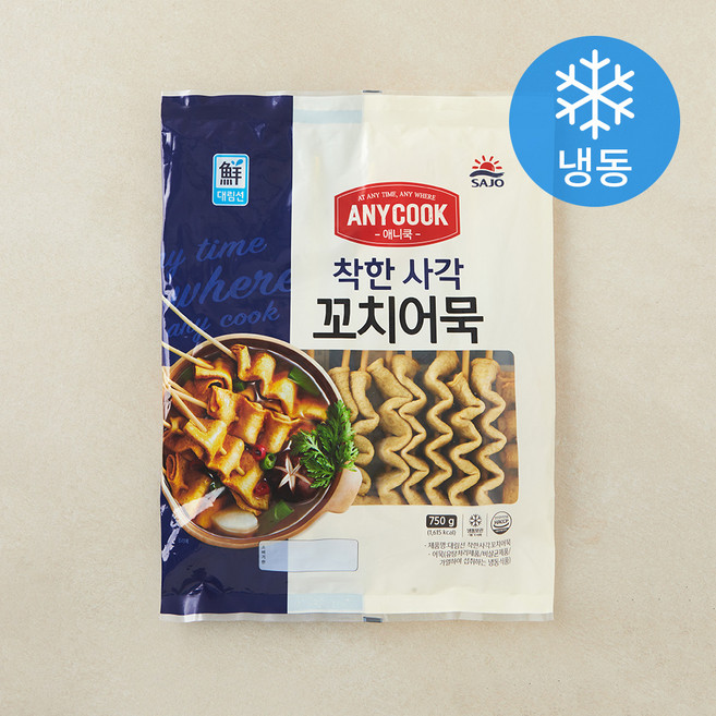 대림선 애니쿡 착한 사각 꼬치어묵 (냉동), 750g, 1개
