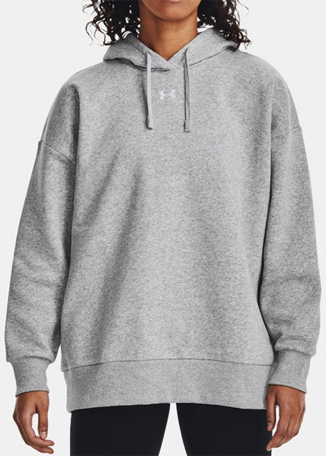 UNDER ARMOUR 安德瑪 女款 UA Rival Fleece 寬鬆版型連帽T恤 1379493-012