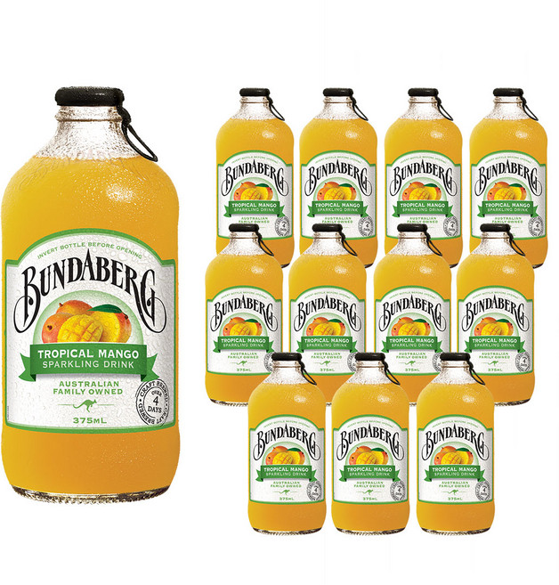 분다버그 트로피칼 망고 드링크, 375ml, 12개