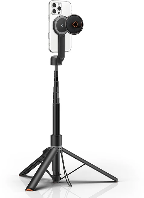 슈피겐 맥세이프 원터치 원더스냅 맥핏 삼각대 셀카봉 168cm, S581W, 블랙, 1개 - 쿠팡