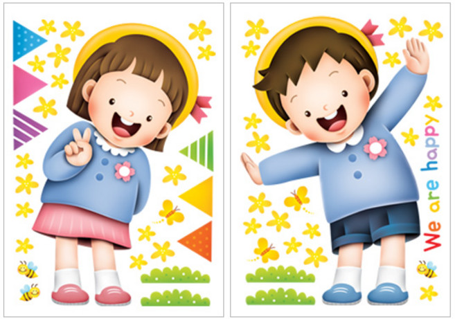 환타스틱스 펀빅 유치원어린이 스티커 FDT-2021 2p, 혼합색상, 48 x 67 cm