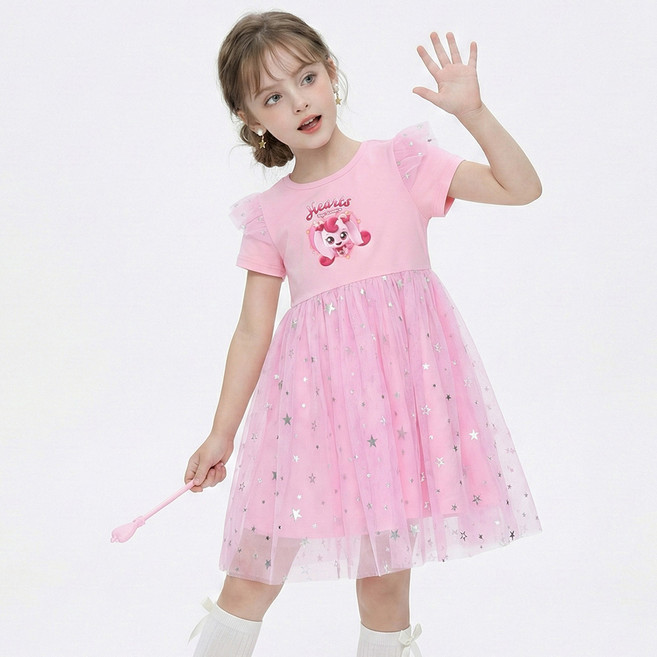 PremierFam 兒童用 奇妙萌可 五分蕾絲紗洋裝