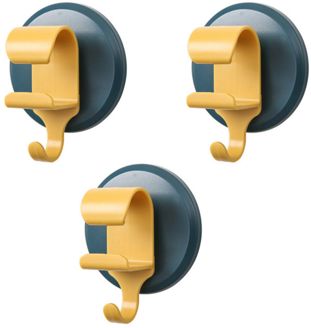 에이비씨 2in1 무타공 후크 대야 걸이, 딥그린, 3개