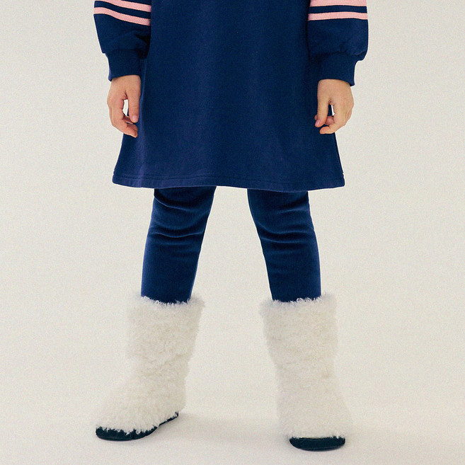 올리반 여아용 벨로아 스판 기모 보온 레깅스