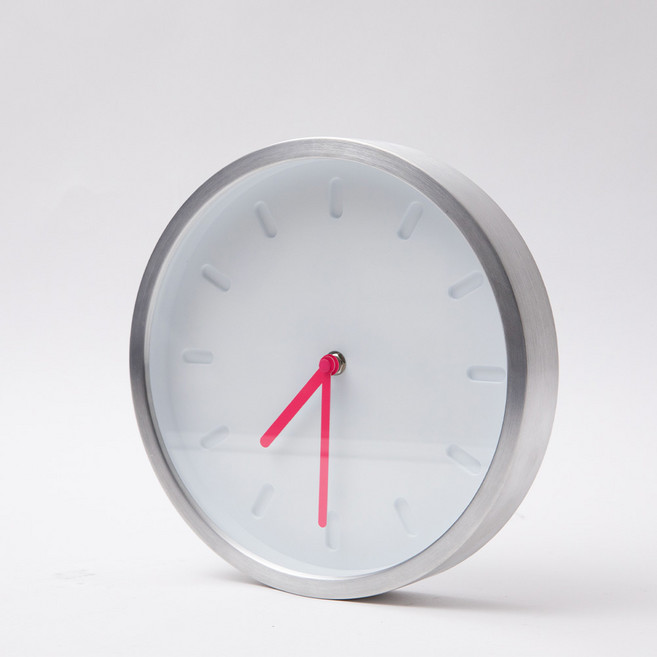 오아 포인트클락 인테리어 거실 원형 저소음 디자인 벽시계, 화이트