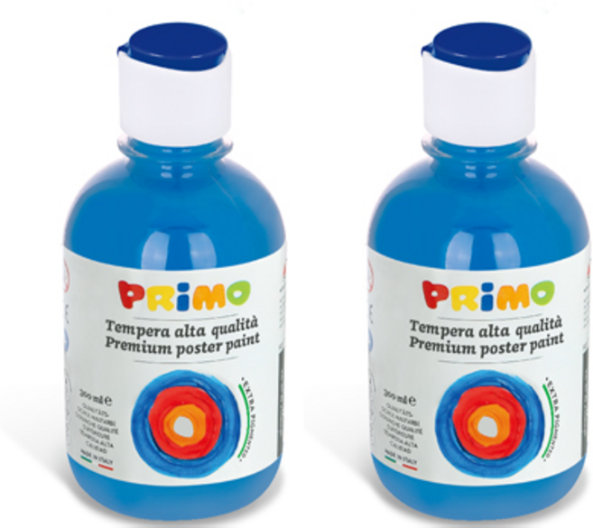 PRiMO 종이나라 템페라 물감 파랑 2p, 300ml, 1색