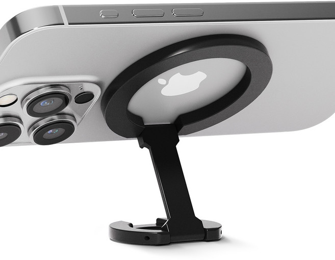 윌코 맥세이프 양면자석 그립 스마트 톡 거치대, 블랙, 1개