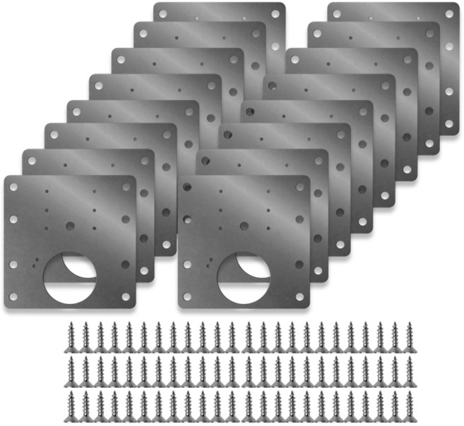스탠맨 스텐인레스 경첩 보강판 D타입, 16개