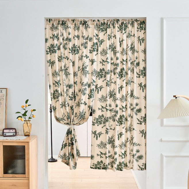 Ecster 亮麗多用途穿桿式門簾 遮擋簾, C