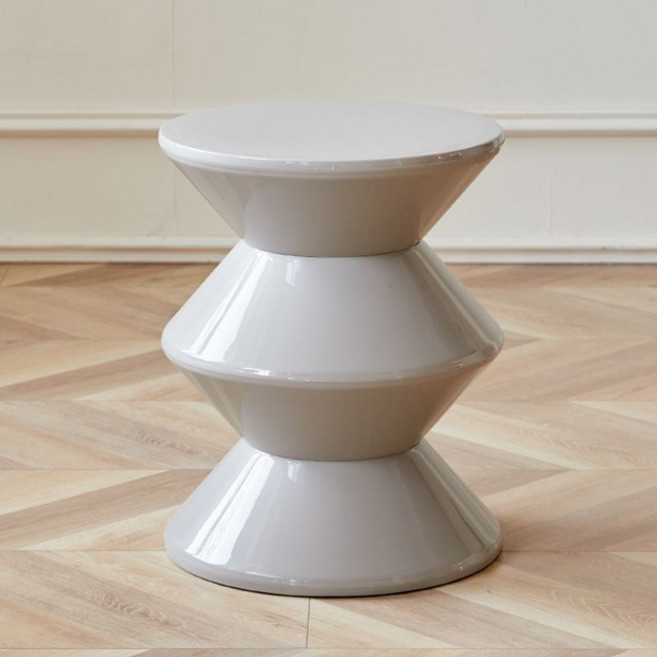 라라하우스 델라 모래시계 컬러 스툴 사이드 테이블 36 x 45 cm, 그레이, 1개