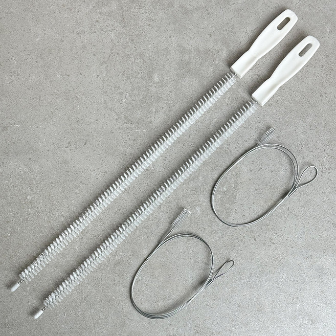 모나코올리브 세면대 배수구 뚫어뻥 청소솔 매직와이어 2p + 스텐와이어 2p 세트, 1세트