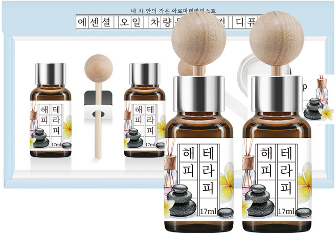 The Herb Shop精油車用擴香 17ml, 2瓶, 快樂療法
