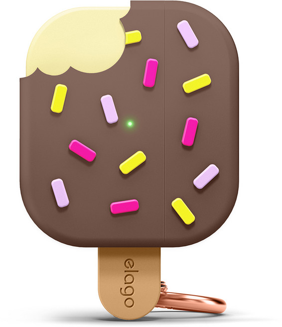 엘라고 아이스크림 행 케이스, 에어팟 3, 다크브라운, 1개