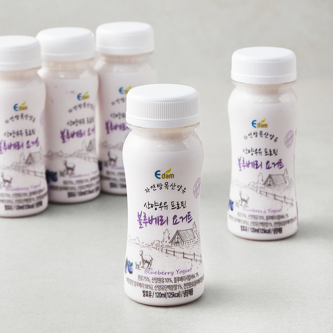 이담 산양우유 프로틴 블루베리 요거트, 120ml, 1개입, 5개