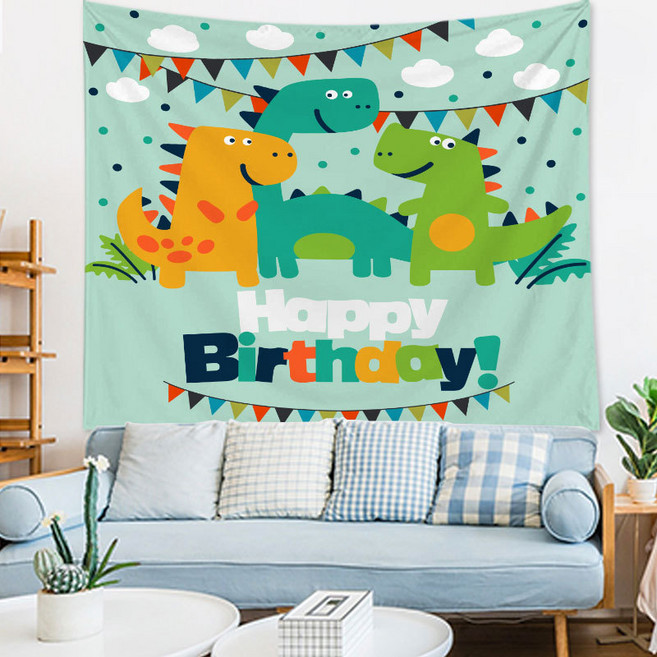 생일축하 현수막 벽걸이 패브릭 포스터, 04 4 두꺼운 천