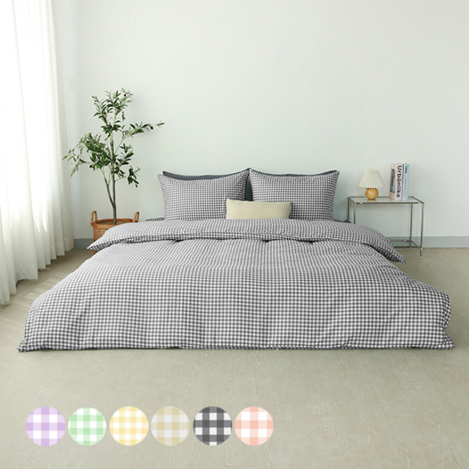 허니듀 C 세미마이크로 누빔 이불커버, 해피다크그레이