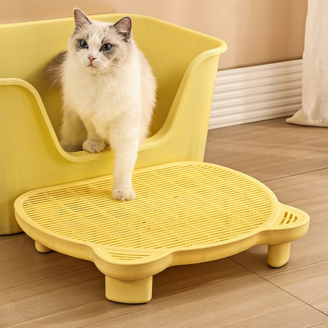 파스텔펫 반려동물 곰돌이 사막화방지 발판, 옐로우, 1개