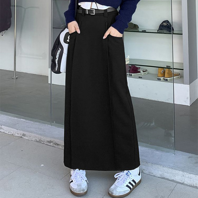 女款Marhen腰帶後開衩長裙 CH-2211942