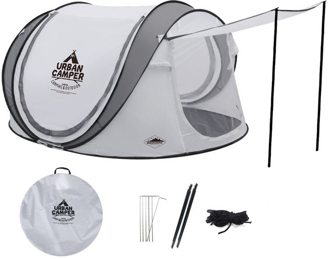 어반캠퍼 스위트5 원터치 팝업 텐트, 화이트, 5~6인용