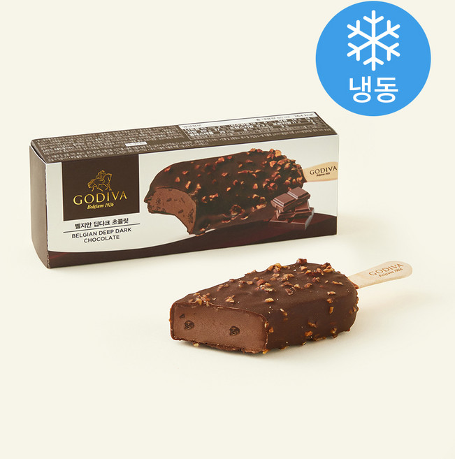고디바 벨지안 딥다크 초콜릿 아이스크림바 (냉동), 1개, 1개입, 85ml