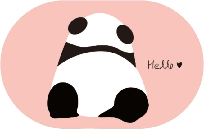 엠케이존 캐릭터 빨아쓰는 규조토 발매트 60 x 40 cm, 핑크 판다, 1개