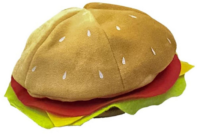 Maket Gamseong 搞怪派對漢堡貝雷帽, 混合顏色, 1個