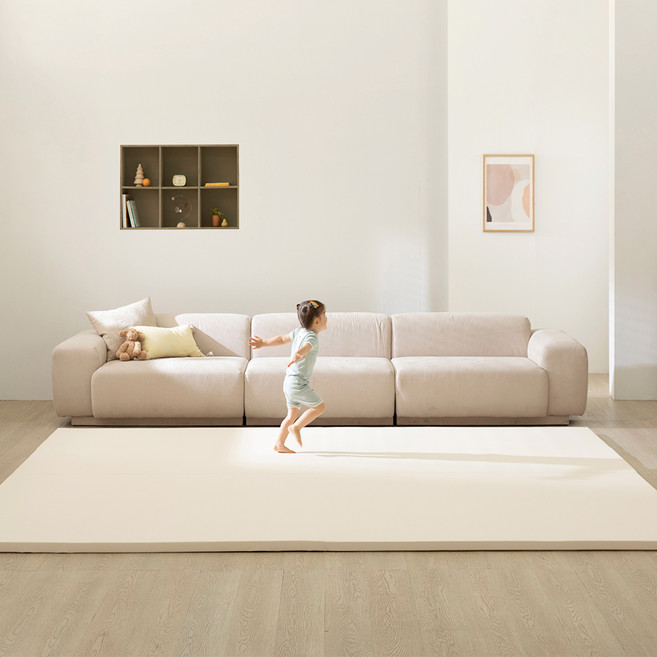 크림하우스 프리2 폴더매트, 크림 + 크림