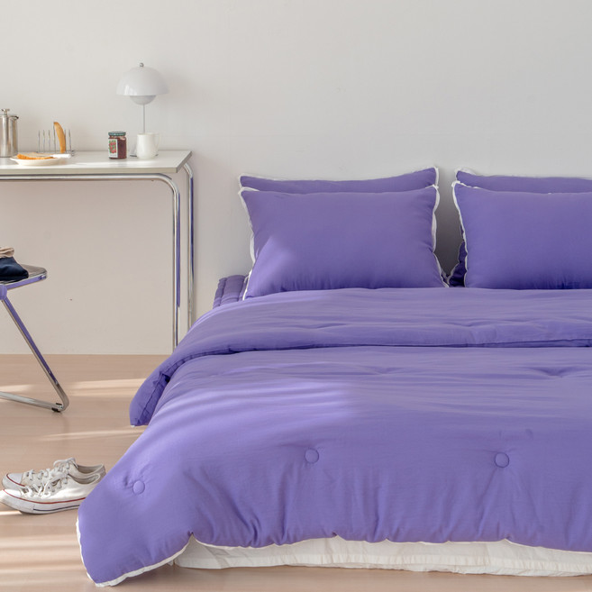 그래이불 부드러운 카스테라 워싱 다운필솜 사계절 차렵 이불 세트