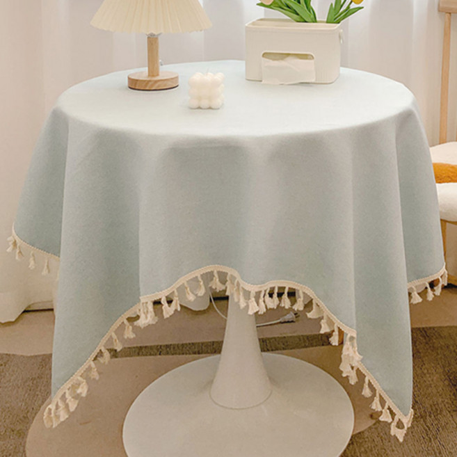 GUNU 감성 홈카페 식탁 테이블보, 스카이, 1개, 90 x 90 cm