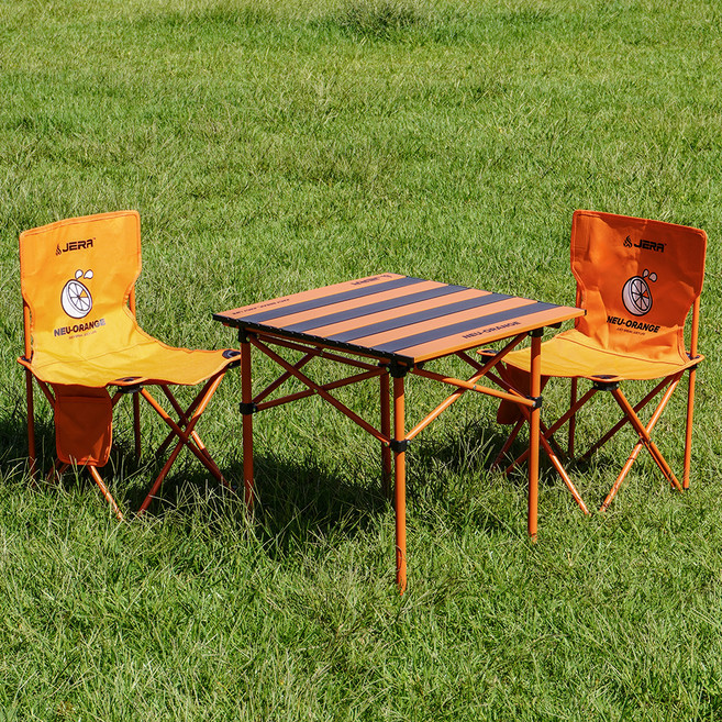 제라 피크닉 미니 테이블 체어 세트, 오렌지