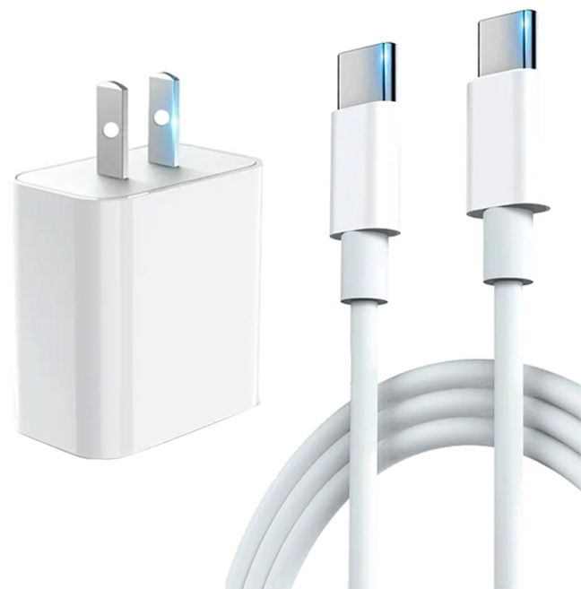 COTEetCI 哥特斯 20W Single Port Type-C to Type-C 充電套組 充電器 PD Fast Charging Type A Plug 白色