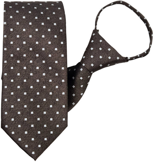 엘르 패션 자동 지퍼넥타이 큐비