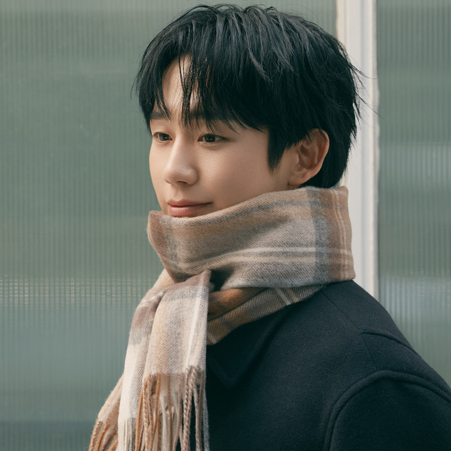 마인드브릿지 남성용 체크 울 롱 머플러 MZMF0004