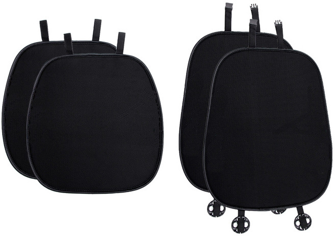 순잠 쿨링 아이스 통풍 자동차 시트 2인 세트, 1세트, 블랙