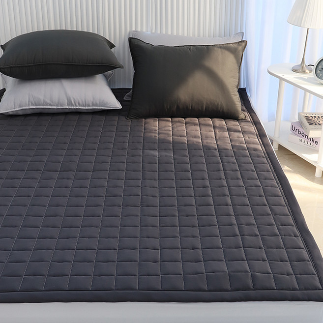 이불넷 알러지케어 킹시리즈 패밀리 고정밴드형 누빔 침대패드, 챠콜
