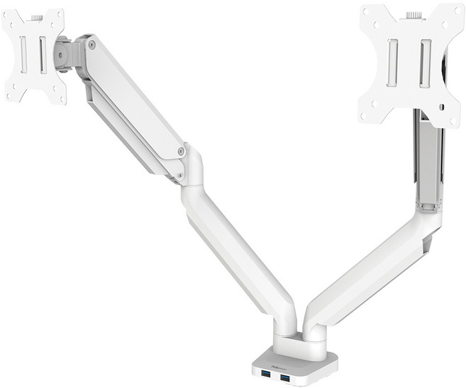 펠로우즈 플래티넘 듀얼 모니터암, 화이트, 1개