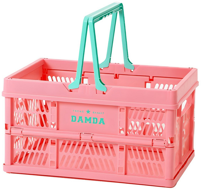 esopoom Damda可折疊提籃, 粉色, 1個