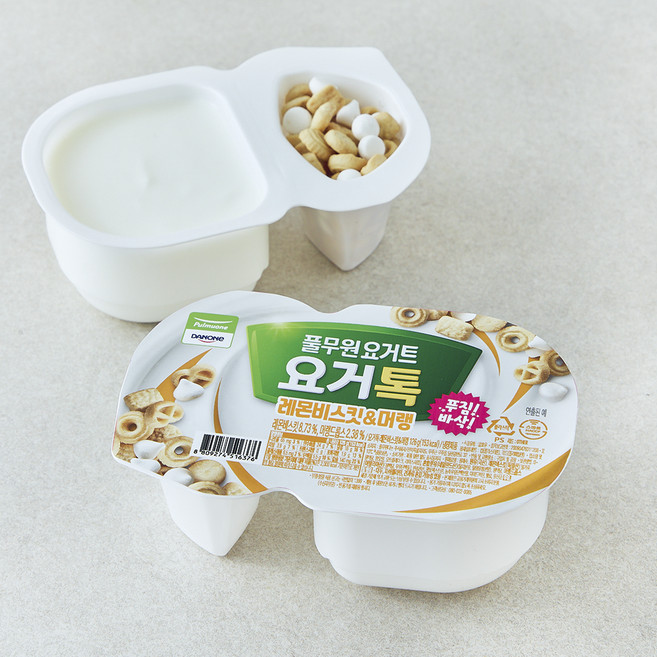 풀무원 요거톡 레몬비스킷 & 머랭, 126g, 2개입