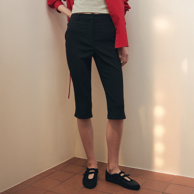 오앨 여성용 SLIT CAPRI PANTS