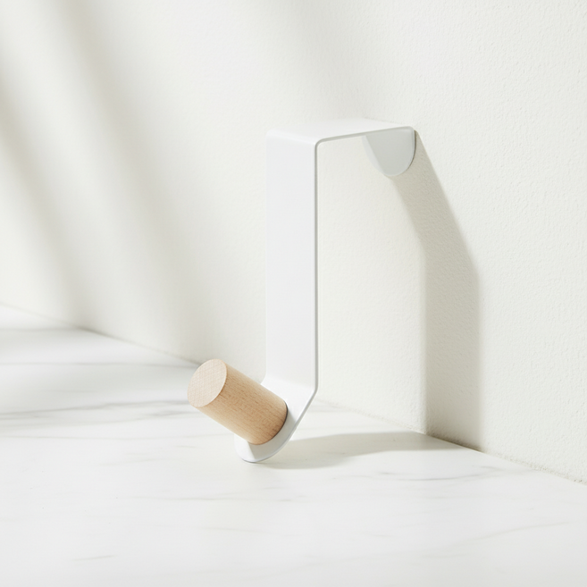 마켓피아 행거 다용도 옷 모자 도어훅, 화이트, 1개