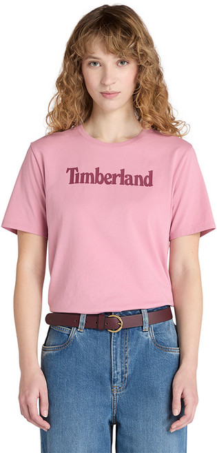 Timberland 女款基本Logo短袖棉質T恤 TB0A6AZPEYM1