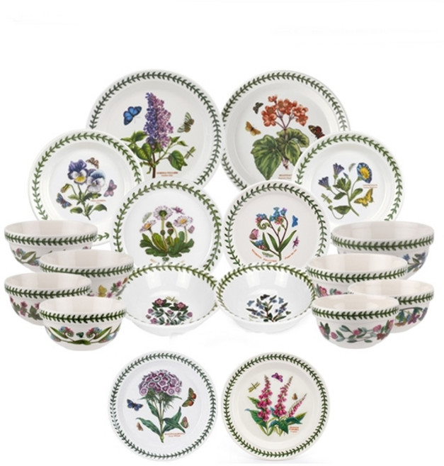 포트메리온 보타닉가든 4인 홈 식기세트 18p, 랜덤 발송, 식기 6종, 18개