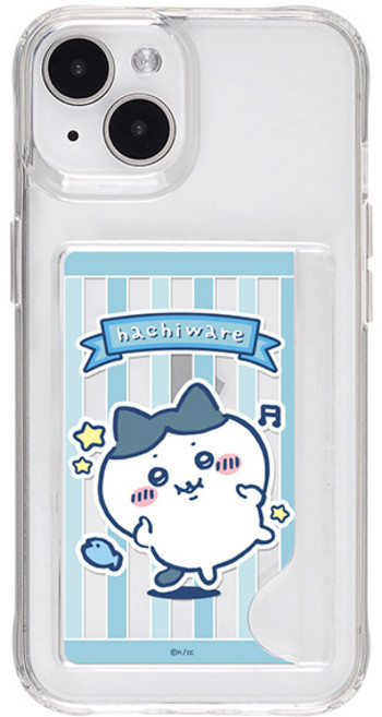 먼작귀 스트라이프 카드 수납 젤하드 휴대폰 케이스