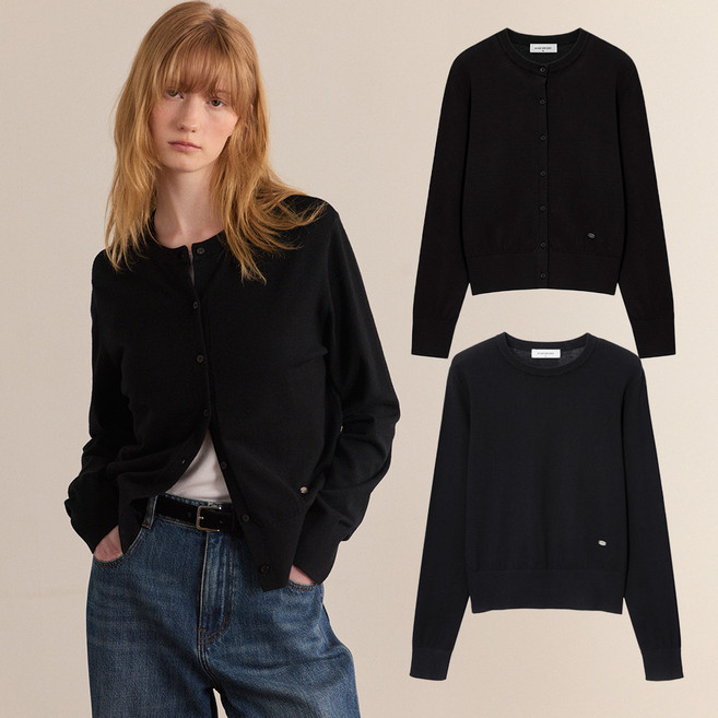 마인드브릿지 여성용 에센셜 니트 + 가디건 세트 MZCD02C1