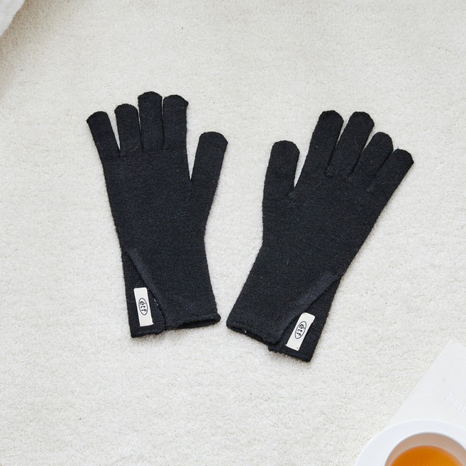 모던하우스 여성용 부드러운 울 혼방 슬릿 베이직 장갑