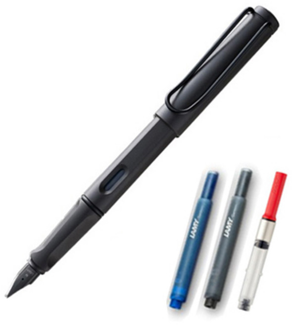 LAMY 사파리 만년필 컨버터 세트, EF, umbra + 랜덤 발송