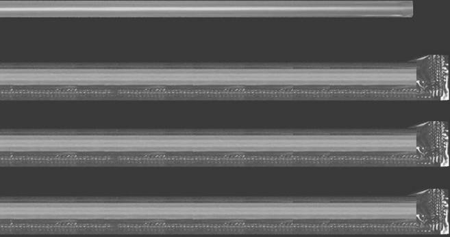개별포장 일자 플라스틱 빨대 흰색투명 7 x 210 mm, 1개, 500개입
